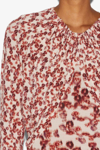 Gaetane Top de jersey estampado con drapeado Gaetane Top de jersey estampado con drapeado
