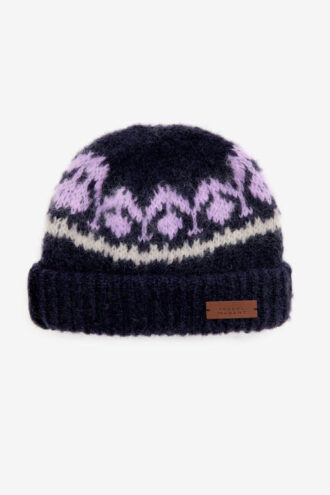Gorro de lana mohair con estampado Darana