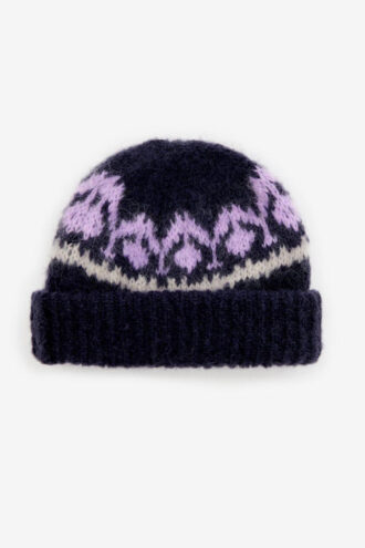 Gorro de lana mohair con estampado Darana
