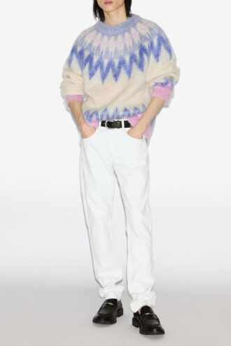 Jersey Nicolas Mohair con estampado Fair Isle