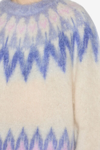 Jersey Nicolas Mohair con estampado Fair Isle