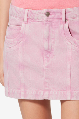 Juana Falda corta de denim desgastado