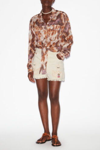 Lesia Short Pantalones cortos vaqueros bordados