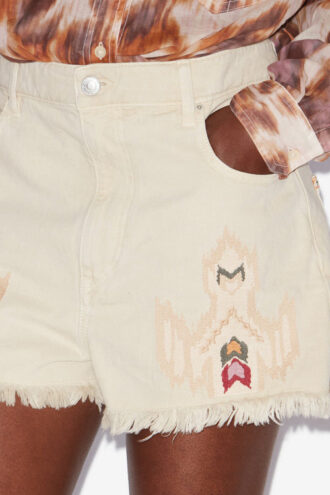 Lesia Short Pantalones cortos vaqueros bordados