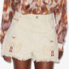 Lesia Short Pantalones cortos vaqueros bordados Lesia Short Pantalones cortos vaqueros bordados
