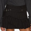 Minifalda de rayas de tenis de lana virgen Maddy Minifalda de rayas de tenis de lana virgen Maddy