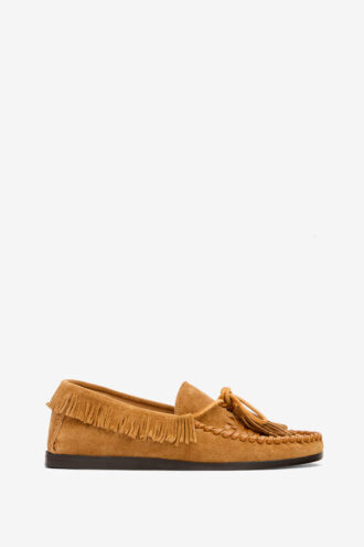 Mocasines de piel con flecos Fitza