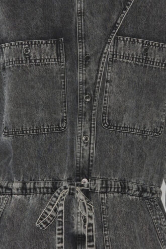Mono de algodón denim Idany con manga larga