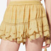 Pantalón corto Puria con volantes de algodón y encaje floral Pantalón corto Puria con volantes de algodón y encaje floral
