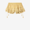 Pantalón corto Puria con volantes de algodón y encaje floral Pantalón corto Puria con volantes de algodón y encaje floral