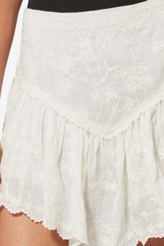 Pantalones cortos bordados de seda y algodón Zoelia