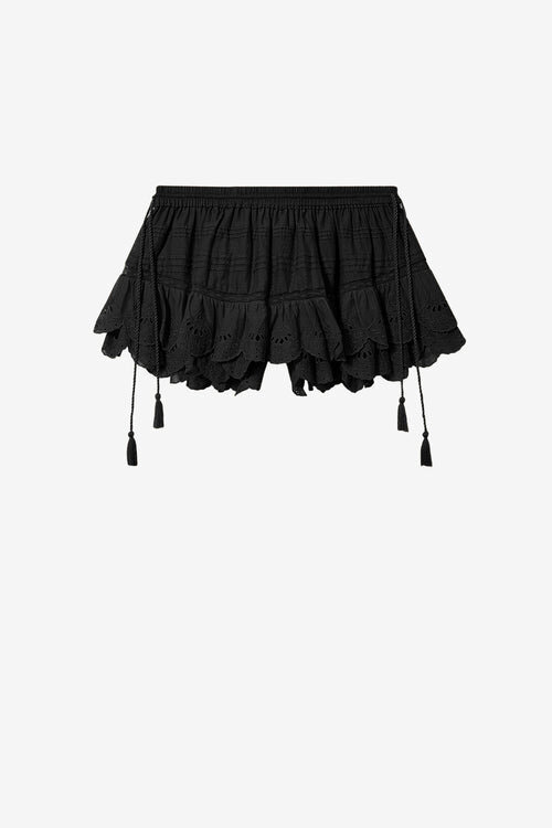 Pantalones cortos de algodón con bordados Puria Pantalones cortos de algodón con bordados Puria