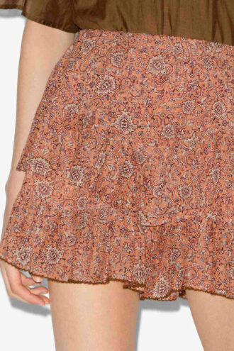 Pantalones cortos de algodón estampados con volantes Jocadia