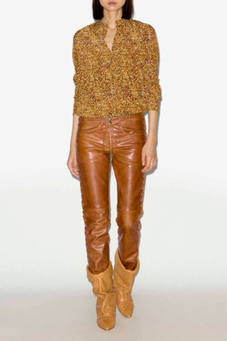 Pantalones de cuero con cordones Cyerra