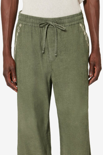 Pantalones de gasa de algodón bordados Zabel