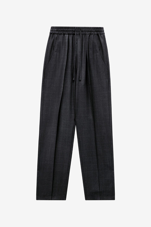 Pantalones de lana a cuadros Glen plisados Liska Pantalones de lana a cuadros Glen plisados Liska