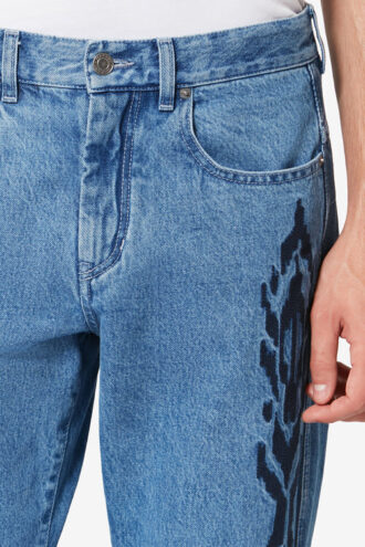 Pantalones de mezclilla bordados Lewys con 5 bolsillos