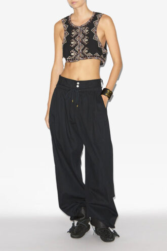 Pantalones holgados fruncidos Inaya