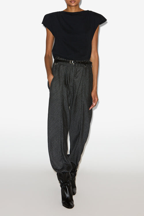 Pantalones plisados de lana virgen Rakia Pantalones plisados de lana virgen Rakia