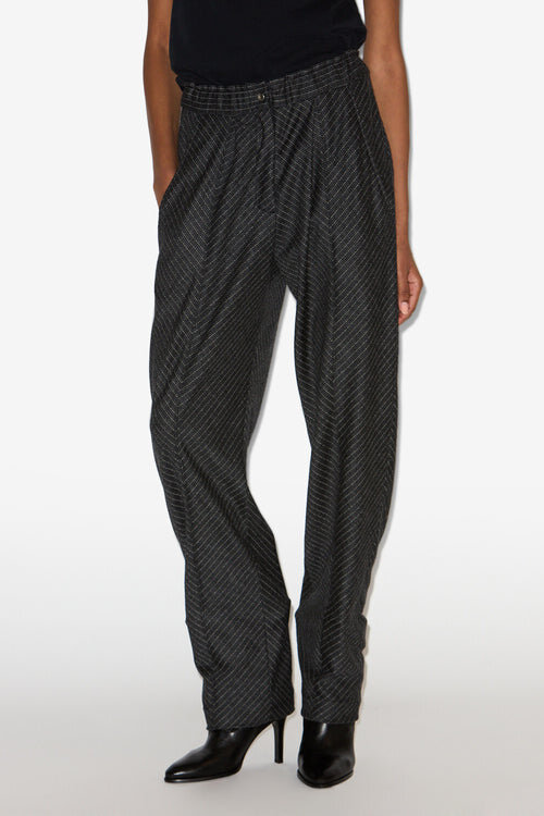 Pantalones plisados de lana virgen Rakia Pantalones plisados de lana virgen Rakia