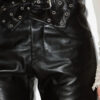 Pantalones rectos de piel Chazia Pantalones rectos de piel Chazia