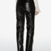 Pantalones rectos de piel Chazia Pantalones rectos de piel Chazia