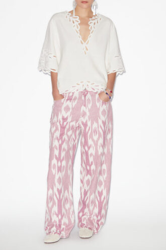 Pantalones vaqueros holgados Joanny con estampado Ikat Pantalones vaqueros holgados Joanny con estampado Ikat