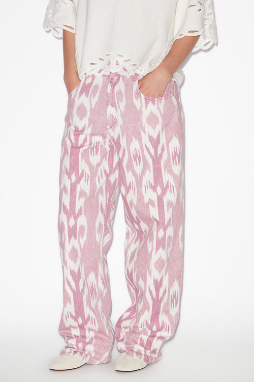 Pantalones vaqueros holgados Joanny con estampado Ikat Pantalones vaqueros holgados Joanny con estampado Ikat
