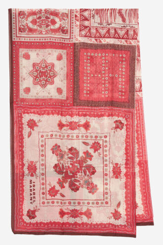 Pareo de algodón y seda con estampado bandana Luana