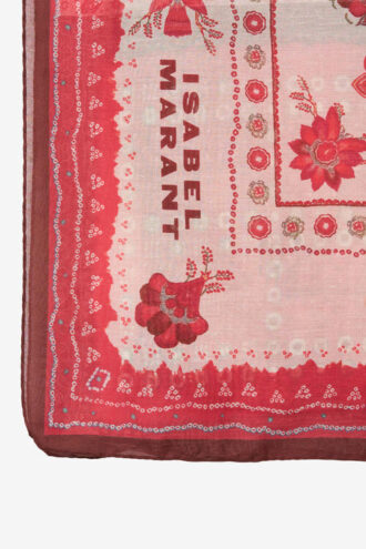 Pareo de algodón y seda con estampado bandana Luana