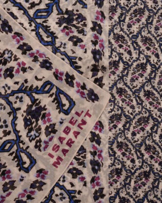 Pañuelo de algodón y seda estampado Luana