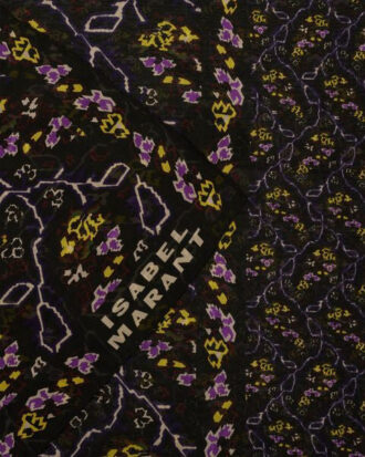 Pañuelo de algodón y seda estampado Luana