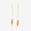 Pendientes de hoja brillante de metal