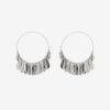 Pendientes de hoja brillante de metal