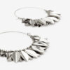 Pendientes de hoja brillante de metal