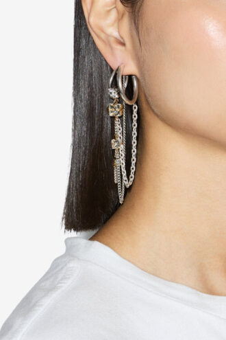 Pendientes Jodie con doble aro y colgante