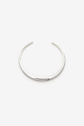 Pio Brazalete de latón con acabado plateado