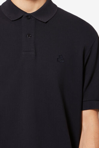 Polo de manga corta de piqué de algodón Afko
