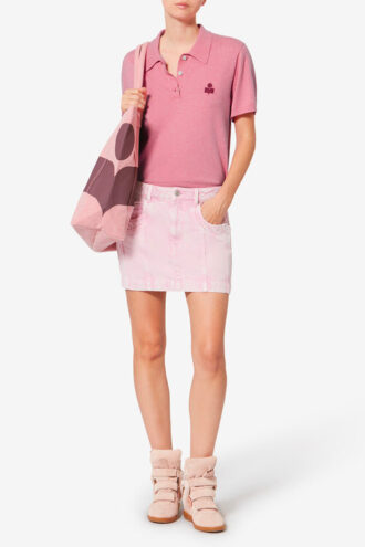 Polo de punto de mezcla de algodón y lana Althea con logotipo Polo de punto de mezcla de algodón y lana Althea con logotipo