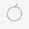 Pulsera de cadena Sachi en latón con acabado plateado Pulsera de cadena Sachi en latón con acabado plateado