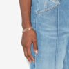 Pulsera de metal con hojas brillantes y colgantes