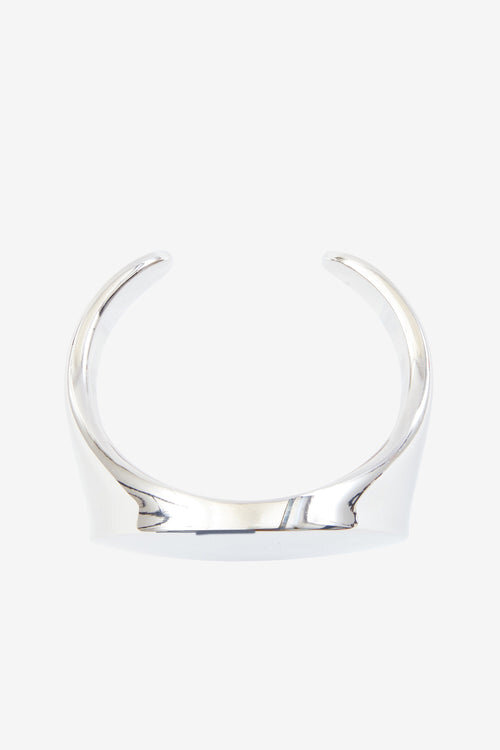 Pulsera tipo esclava Quincy en latón con acabado plateado Pulsera tipo esclava Quincy en latón con acabado plateado