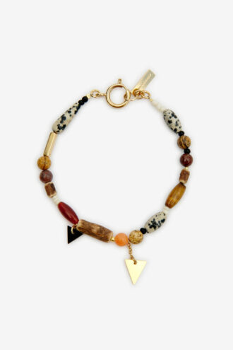 Pulsera Yulian de piedra, madera y colgantes