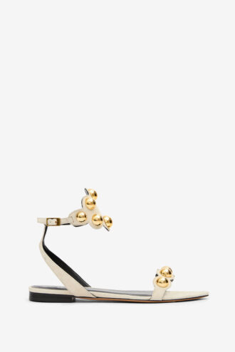 Sandalias de ante con joyas Aselda