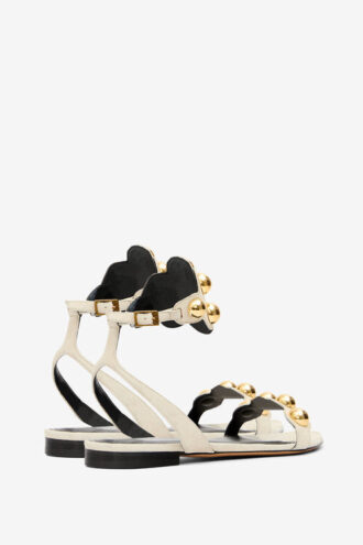Sandalias de ante con joyas Aselda