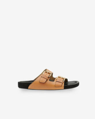 Sandalias de piel con punta abierta Lennyo