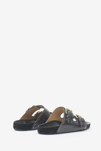 Sandalias de piel con punta abierta Lennyo