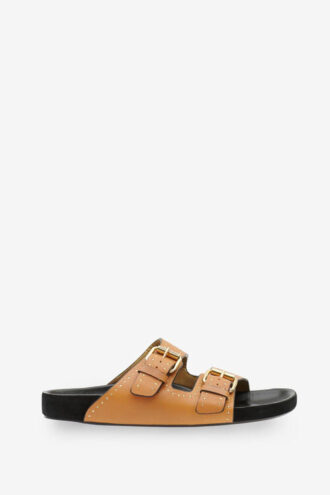 Sandalias de piel con punta abierta Lennyo