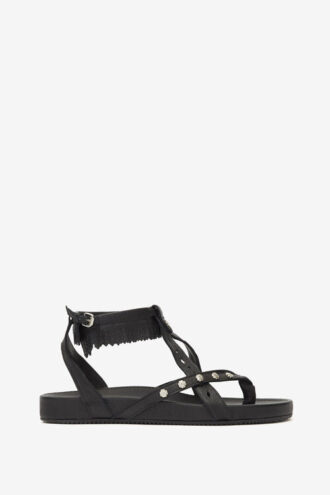 Sandalias de piel plena flor Silya