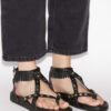 Sandalias de piel plena flor Silya Sandalias de piel plena flor Silya
